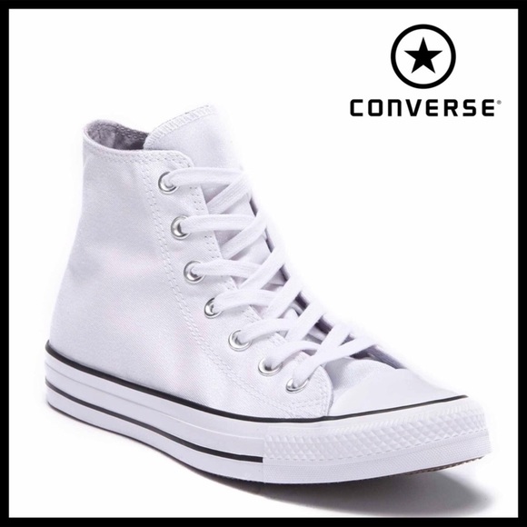 Converse Shoes - CONVERSE WHITE SHIMMER CHUCK TAYLOR HIGH TOPS A2C